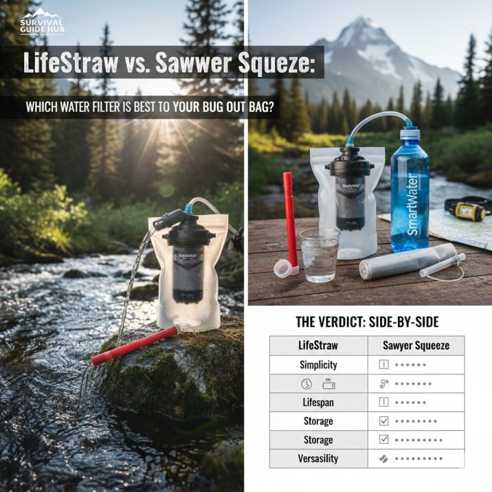 LifeStraw vs Sawyer Squeeze water filters comparison